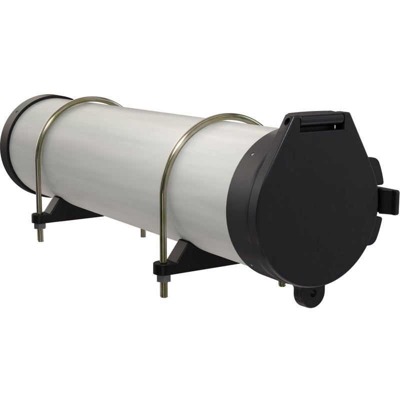 طقم حامل أنابيب بقطر 6 بوصات (أسود) - حامل أنابيب PVC، يتضمن أدوات التثبيت - Image 1